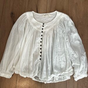 Free People Cool Meadow Peasant Top